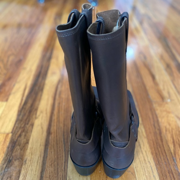 Code West Brown Leather Boots - Picture 4 of 6
